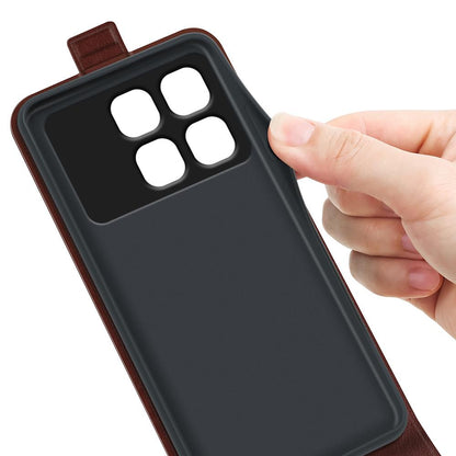 Xiaomi Redmi K70 Ultra Texture Vertical Flip Leather Wallet Case with Card Slot, PU TPU Shockproof Protective Cover, Anti-Drop Magnetic Folio Phone Case
