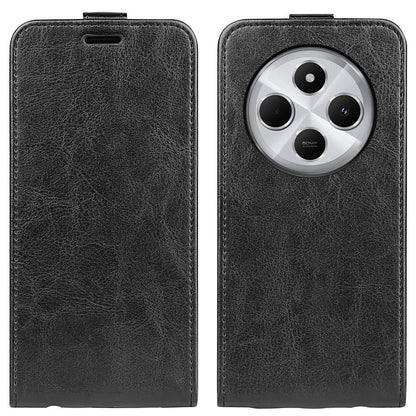 Xiaomi Redmi 14C 4G Texture Vertical Flip Leather Wallet Case with Card Slot, PU TPU Shockproof Protective Cover, Anti-Drop Magnetic Folio Phone Case