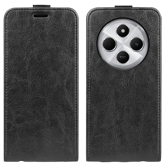 Xiaomi Redmi 14C 4G Texture Vertical Flip Leather Wallet Case with Card Slot, PU TPU Shockproof Protective Cover, Anti-Drop Magnetic Folio Phone Case