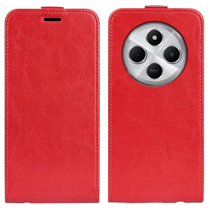Xiaomi Redmi 14C 4G Texture Vertical Flip Leather Wallet Case with Card Slot, PU TPU Shockproof Protective Cover, Anti-Drop Magnetic Folio Phone Case