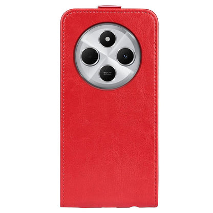 Xiaomi Redmi 14C 4G Texture Vertical Flip Leather Wallet Case with Card Slot, PU TPU Shockproof Protective Cover, Anti-Drop Magnetic Folio Phone Case