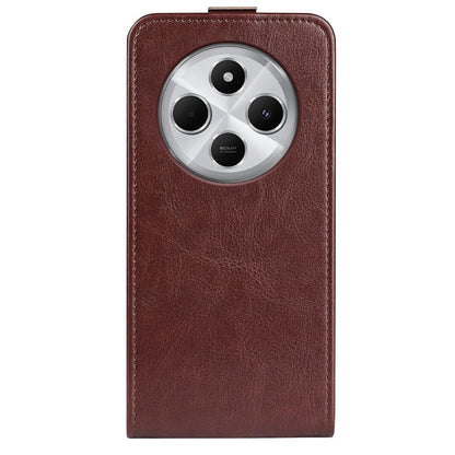 Xiaomi Redmi 14C 4G Texture Vertical Flip Leather Wallet Case with Card Slot, PU TPU Shockproof Protective Cover, Anti-Drop Magnetic Folio Phone Case