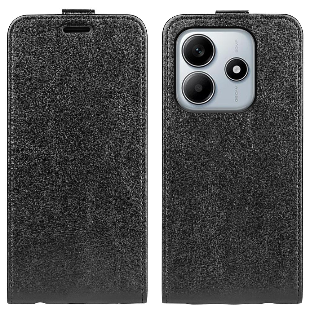 Xiaomi Redmi Note 14 5G Texture Vertical Flip Leather Wallet Case with Card Slot, PU TPU Shockproof Protective Cover, Anti-Drop Magnetic Folio Phone Case