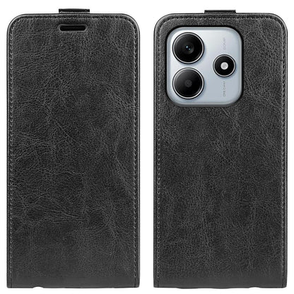 Xiaomi Redmi Note 14 5G Texture Vertical Flip Leather Wallet Case with Card Slot, PU TPU Shockproof Protective Cover, Anti-Drop Magnetic Folio Phone Case