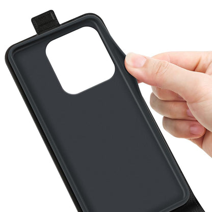 Xiaomi Redmi Note 14 5G Texture Vertical Flip Leather Wallet Case with Card Slot, PU TPU Shockproof Protective Cover, Anti-Drop Magnetic Folio Phone Case