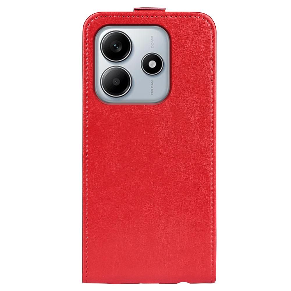 Xiaomi Redmi Note 14 5G Texture Vertical Flip Leather Wallet Case with Card Slot, PU TPU Shockproof Protective Cover, Anti-Drop Magnetic Folio Phone Case