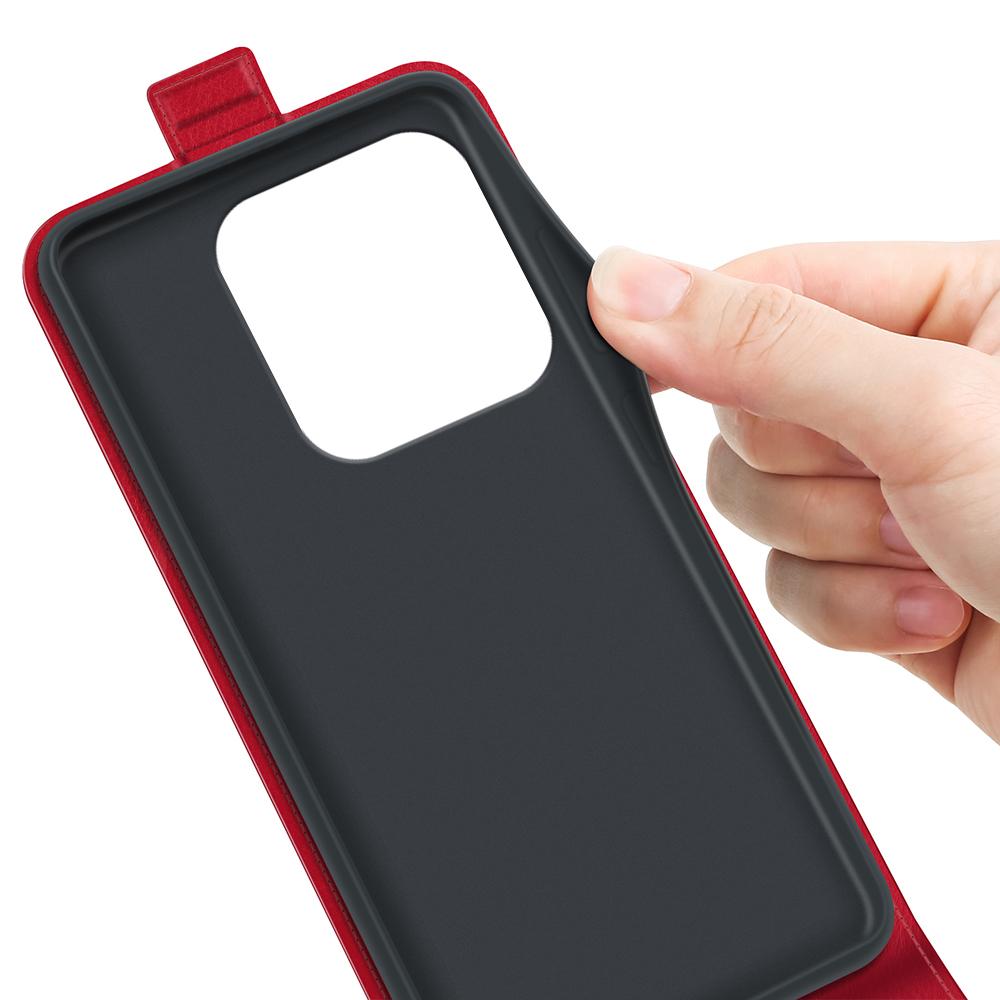 Xiaomi Redmi Note 14 5G Texture Vertical Flip Leather Wallet Case with Card Slot, PU TPU Shockproof Protective Cover, Anti-Drop Magnetic Folio Phone Case