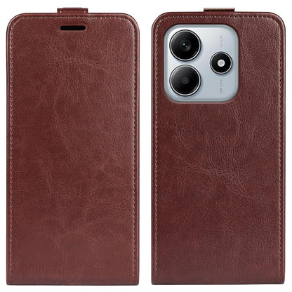 Xiaomi Redmi Note 14 5G Texture Vertical Flip Leather Wallet Case with Card Slot, PU TPU Shockproof Protective Cover, Anti-Drop Magnetic Folio Phone Case