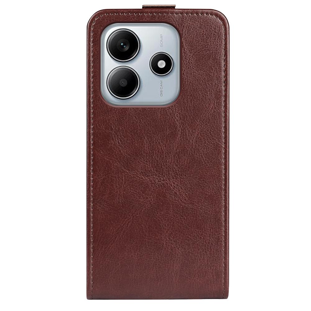 Xiaomi Redmi Note 14 5G Texture Vertical Flip Leather Wallet Case with Card Slot, PU TPU Shockproof Protective Cover, Anti-Drop Magnetic Folio Phone Case
