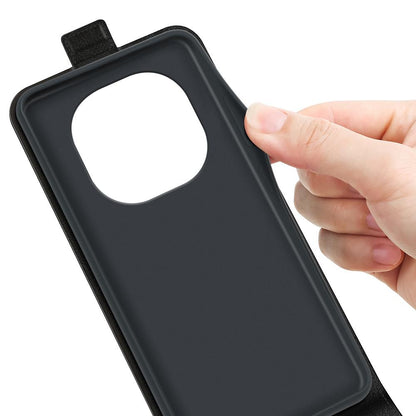 Xiaomi Redmi Note 14 Pro 5G Texture Vertical Flip Leather Wallet Case with Card Slot, PU TPU Shockproof Protective Cover, Anti-Drop Magnetic Folio Phone Case