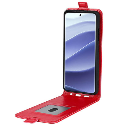 Xiaomi Redmi Note 14 Pro 5G Texture Vertical Flip Leather Wallet Case with Card Slot, PU TPU Shockproof Protective Cover, Anti-Drop Magnetic Folio Phone Case