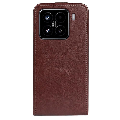 Xiaomi 15 Texture Vertical Flip Leather Wallet Case with Card Slot, PU TPU Shockproof Protective Cover, Anti-Drop Magnetic Folio Phone Case