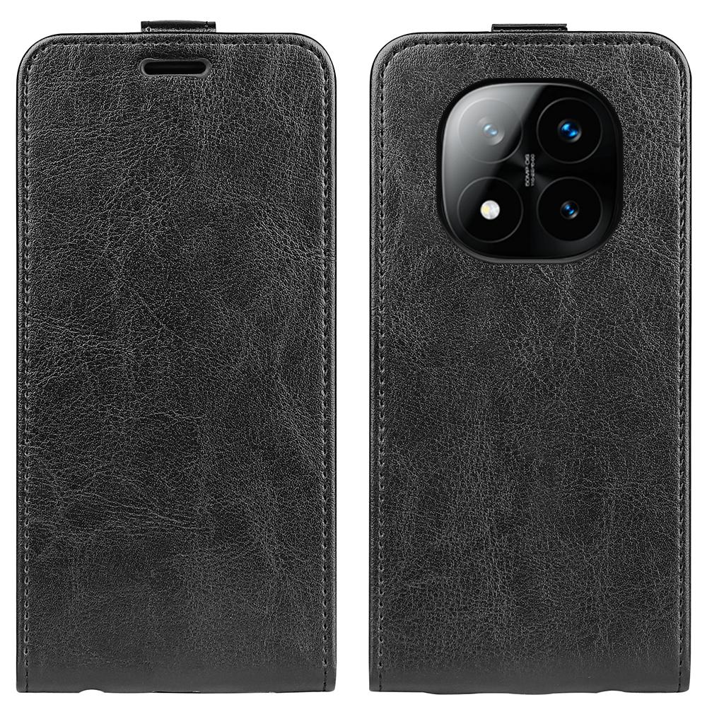 Xiaomi Redmi Note 14 Pro+ 5G Texture Vertical Flip Leather Wallet Case with Card Slot, PU TPU Shockproof Protective Cover, Anti-Drop Magnetic Folio Phone Case