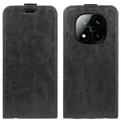 Xiaomi Redmi Note 14 Pro+ 5G Texture Vertical Flip Leather Wallet Case with Card Slot, PU TPU Shockproof Protective Cover, Anti-Drop Magnetic Folio Phone Case