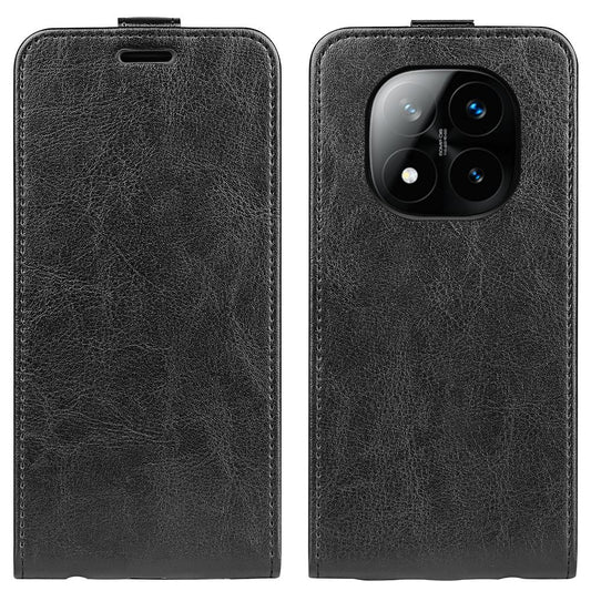 Xiaomi Redmi Note 14 Pro+ 5G Texture Vertical Flip Leather Wallet Case with Card Slot, PU TPU Shockproof Protective Cover, Anti-Drop Magnetic Folio Phone Case