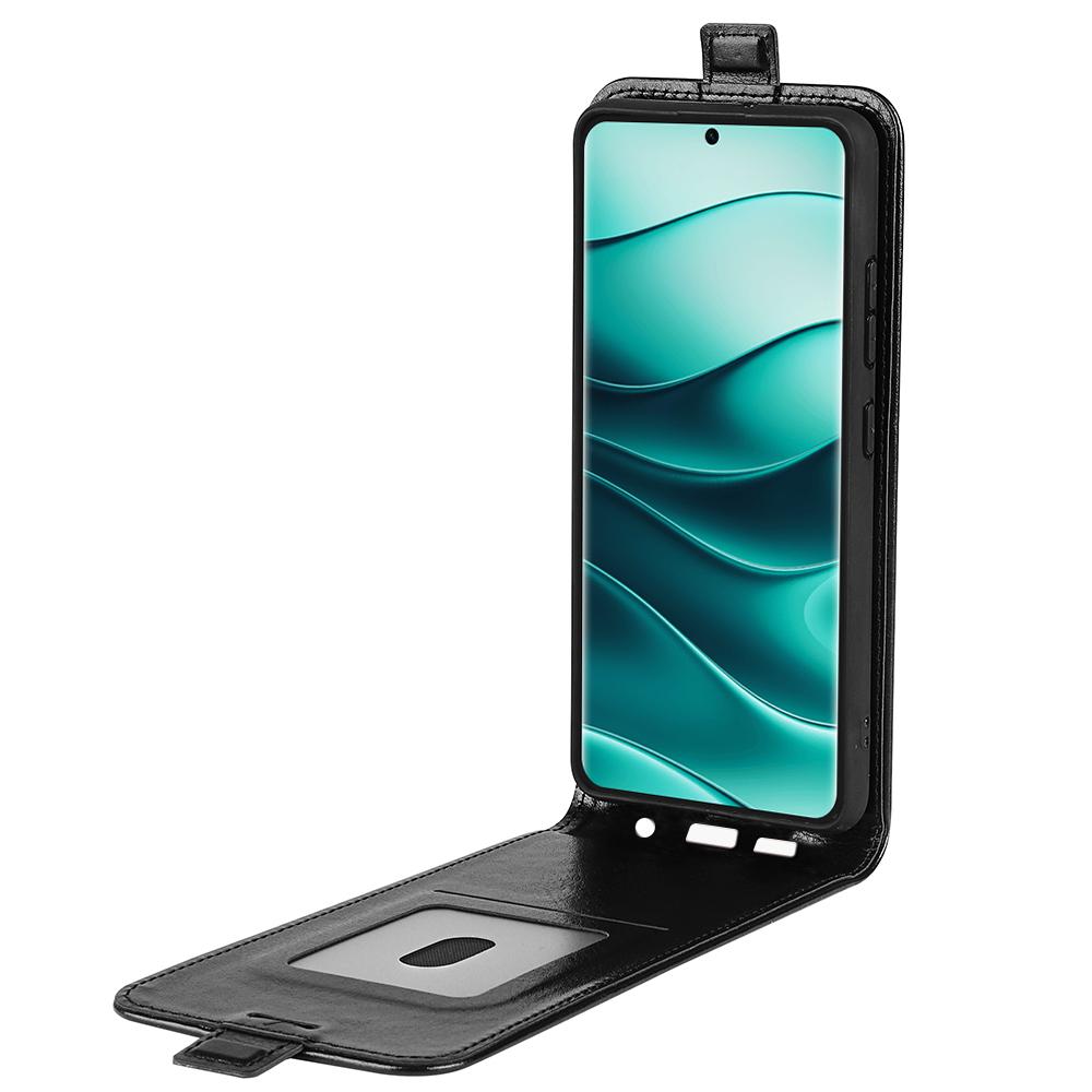 Xiaomi Redmi Note 14 Pro+ 5G Texture Vertical Flip Leather Wallet Case with Card Slot, PU TPU Shockproof Protective Cover, Anti-Drop Magnetic Folio Phone Case