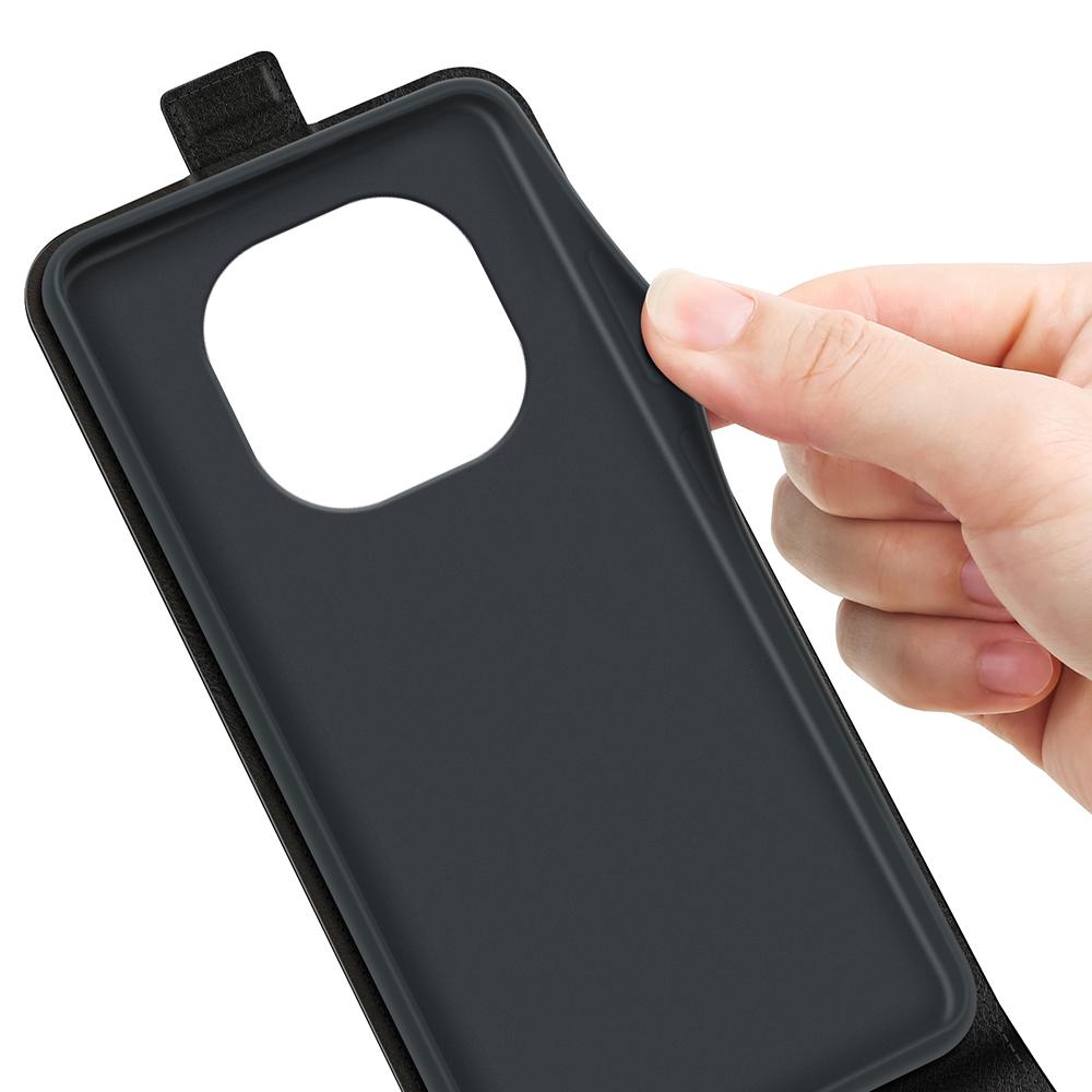 Xiaomi Redmi Note 14 Pro+ 5G Texture Vertical Flip Leather Wallet Case with Card Slot, PU TPU Shockproof Protective Cover, Anti-Drop Magnetic Folio Phone Case
