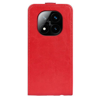 Xiaomi Redmi Note 14 Pro+ 5G Texture Vertical Flip Leather Wallet Case with Card Slot, PU TPU Shockproof Protective Cover, Anti-Drop Magnetic Folio Phone Case