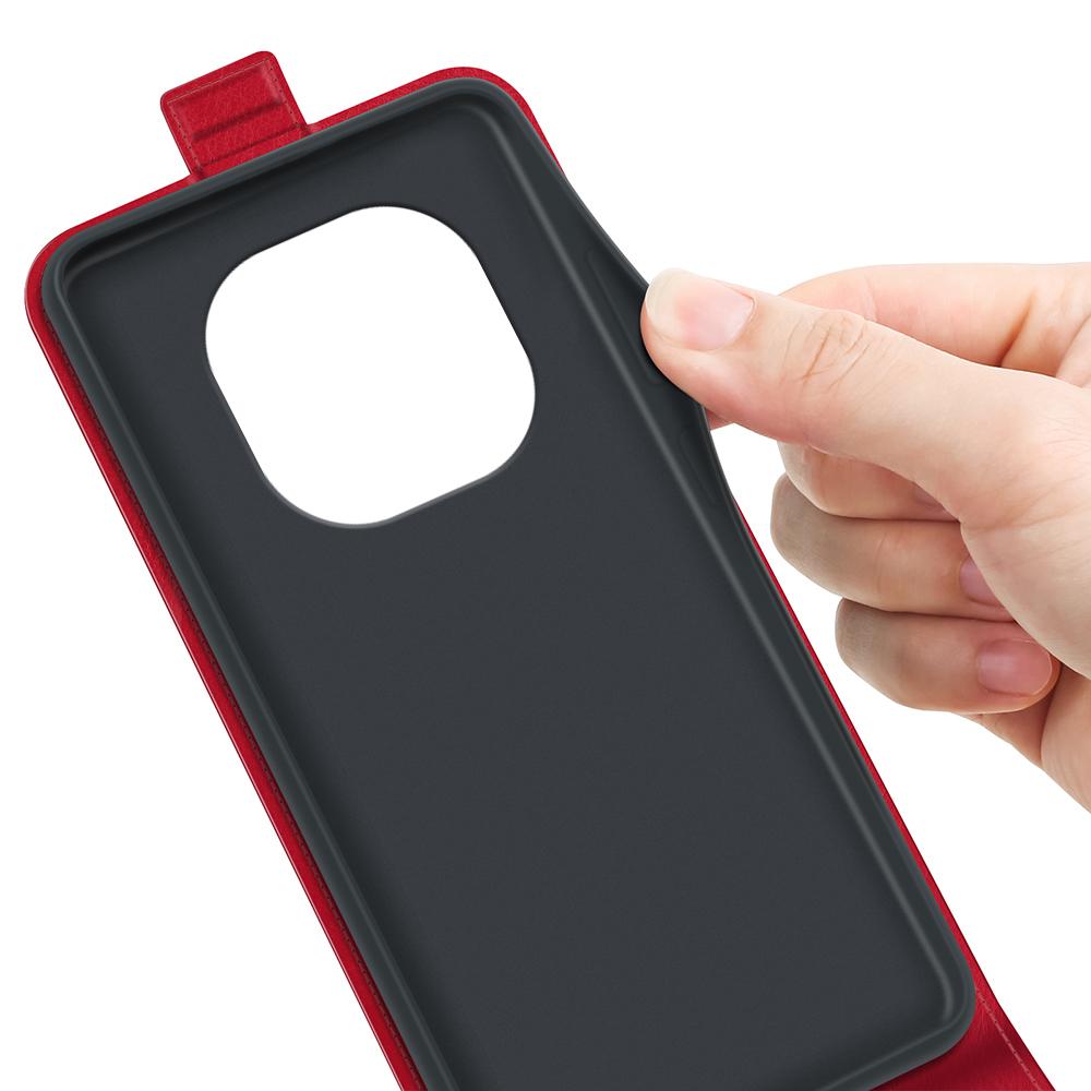 Xiaomi Redmi Note 14 Pro+ 5G Texture Vertical Flip Leather Wallet Case with Card Slot, PU TPU Shockproof Protective Cover, Anti-Drop Magnetic Folio Phone Case