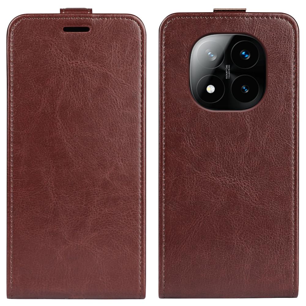 Xiaomi Redmi Note 14 Pro+ 5G Texture Vertical Flip Leather Wallet Case with Card Slot, PU TPU Shockproof Protective Cover, Anti-Drop Magnetic Folio Phone Case