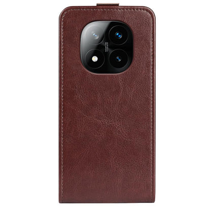 Xiaomi Redmi Note 14 Pro+ 5G Texture Vertical Flip Leather Wallet Case with Card Slot, PU TPU Shockproof Protective Cover, Anti-Drop Magnetic Folio Phone Case