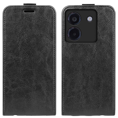 Xiaomi Poco M7 Pro 5G Texture Vertical Flip Leather Wallet Case with Card Slot, PU TPU Shockproof Protective Cover, Anti-Drop Magnetic Folio Phone Case