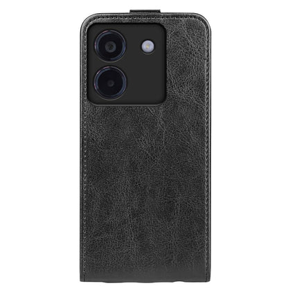 Xiaomi Poco M7 Pro 5G Texture Vertical Flip Leather Wallet Case with Card Slot, PU TPU Shockproof Protective Cover, Anti-Drop Magnetic Folio Phone Case