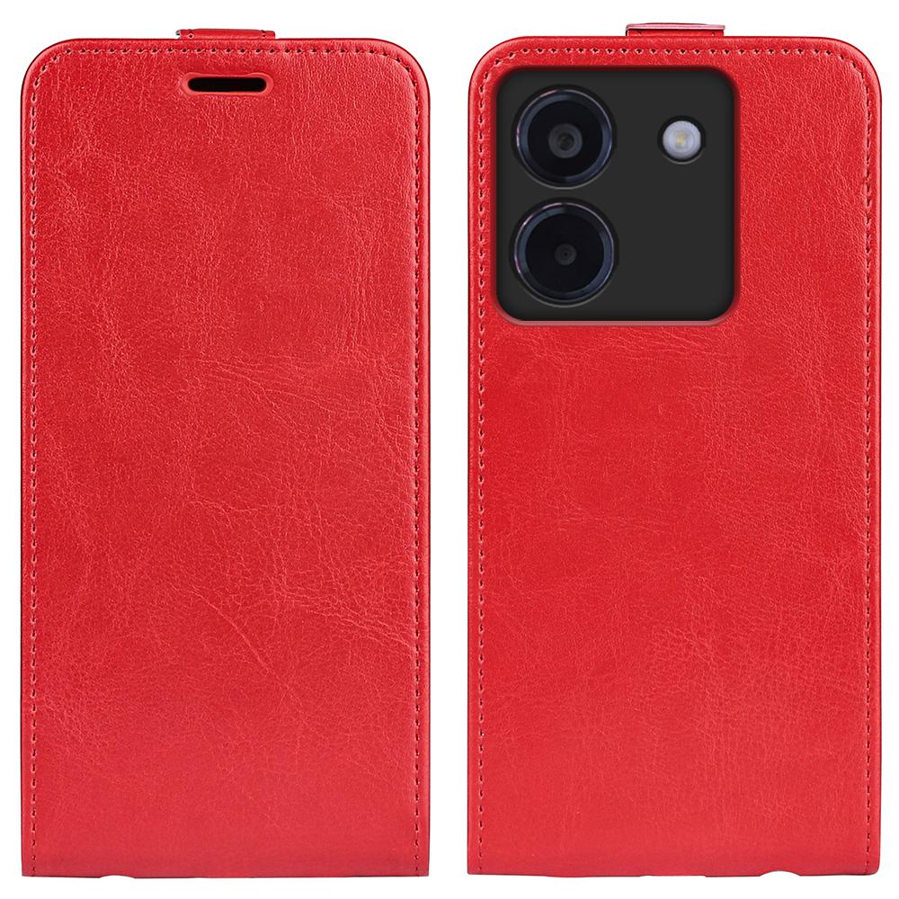 Xiaomi Poco M7 Pro 5G Texture Vertical Flip Leather Wallet Case with Card Slot, PU TPU Shockproof Protective Cover, Anti-Drop Magnetic Folio Phone Case