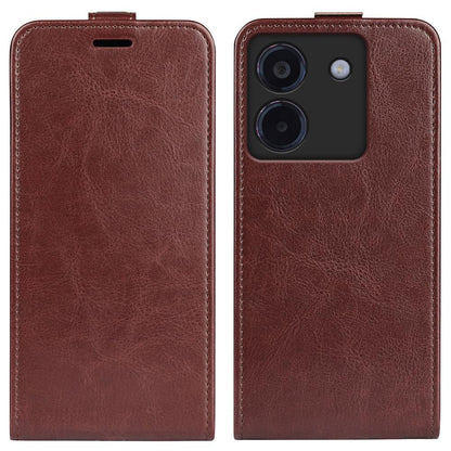 Xiaomi Poco M7 Pro 5G Texture Vertical Flip Leather Wallet Case with Card Slot, PU TPU Shockproof Protective Cover, Anti-Drop Magnetic Folio Phone Case