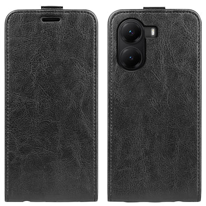 Xiaomi Poco X7 Pro Texture Vertical Flip Leather Wallet Case with Card Slot, PU TPU Shockproof Protective Cover, Anti-Drop Magnetic Folio Phone Case
