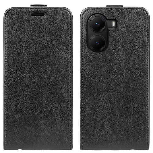 Xiaomi Poco X7 Pro Texture Vertical Flip Leather Wallet Case with Card Slot, PU TPU Shockproof Protective Cover, Anti-Drop Magnetic Folio Phone Case