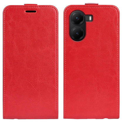 Xiaomi Poco X7 Pro Texture Vertical Flip Leather Wallet Case with Card Slot, PU TPU Shockproof Protective Cover, Anti-Drop Magnetic Folio Phone Case