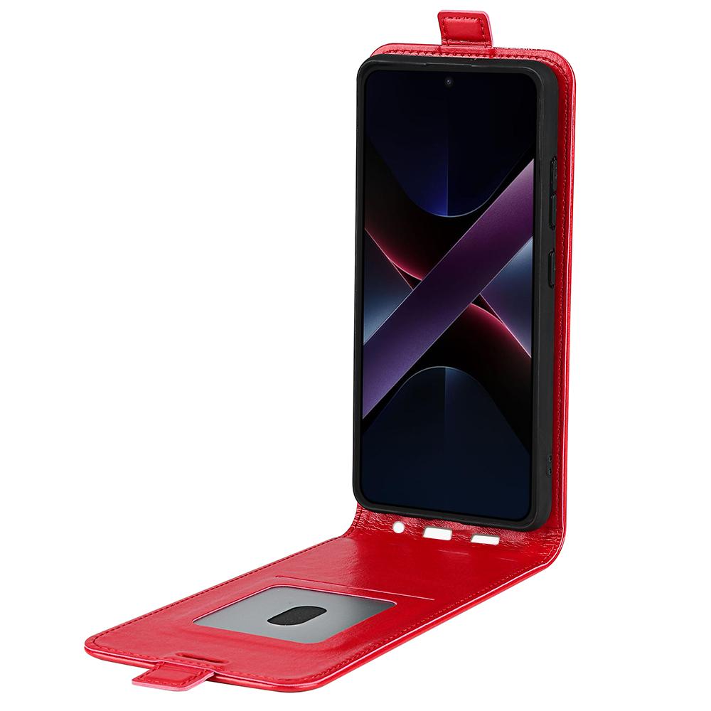Xiaomi Poco X7 Pro Texture Vertical Flip Leather Wallet Case with Card Slot, PU TPU Shockproof Protective Cover, Anti-Drop Magnetic Folio Phone Case