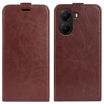 Xiaomi Poco X7 Pro Texture Vertical Flip Leather Wallet Case with Card Slot, PU TPU Shockproof Protective Cover, Anti-Drop Magnetic Folio Phone Case