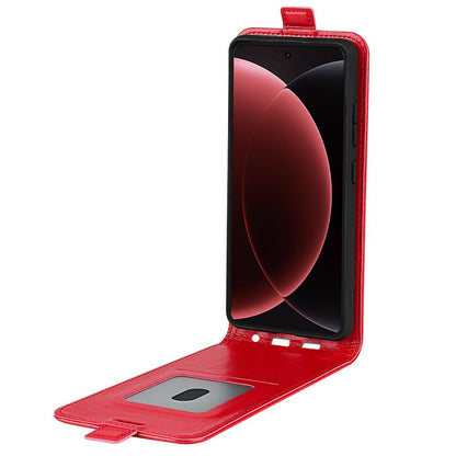Xiaomi 15 Ultra Texture Vertical Flip Leather Wallet Case with Card Slot, PU TPU Shockproof Protective Cover, Anti-Drop Magnetic Folio Phone Case