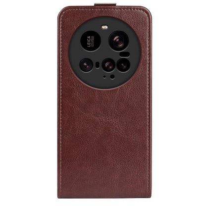 Xiaomi 15 Ultra Texture Vertical Flip Leather Wallet Case with Card Slot, PU TPU Shockproof Protective Cover, Anti-Drop Magnetic Folio Phone Case