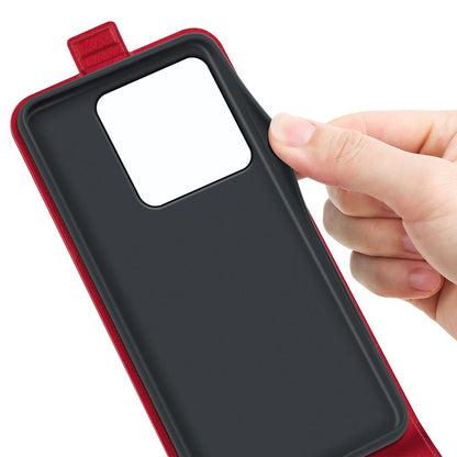 Xiaomi 15T Texture Vertical Flip Leather Wallet Case with Card Slot, PU TPU Shockproof Protective Cover, Anti-Drop Magnetic Folio Phone Case