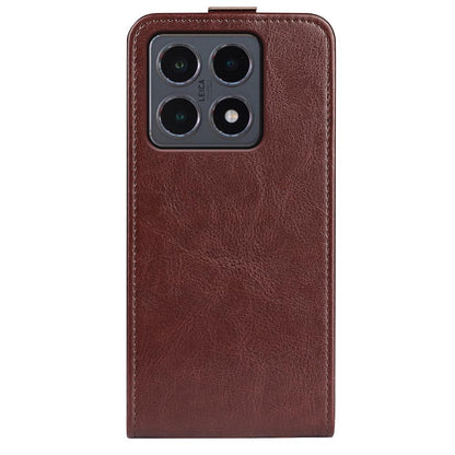 Xiaomi 15T Texture Vertical Flip Leather Wallet Case with Card Slot, PU TPU Shockproof Protective Cover, Anti-Drop Magnetic Folio Phone Case