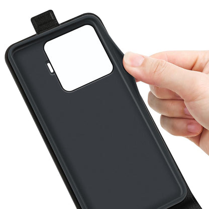 Xiaomi 15T Pro Texture Vertical Flip Leather Wallet Case with Card Slot, PU TPU Shockproof Protective Cover, Anti-Drop Magnetic Folio Phone Case