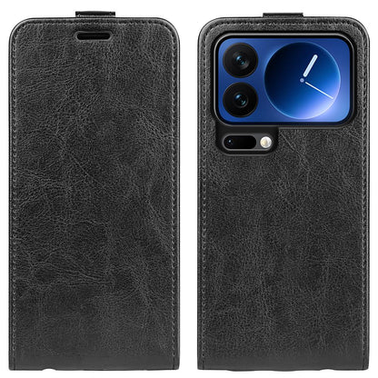 Xiaomi 17 Pro Texture Vertical Flip Leather Wallet Case with Card Slot, PU TPU Shockproof Protective Cover, Anti-Drop Magnetic Folio Phone Case