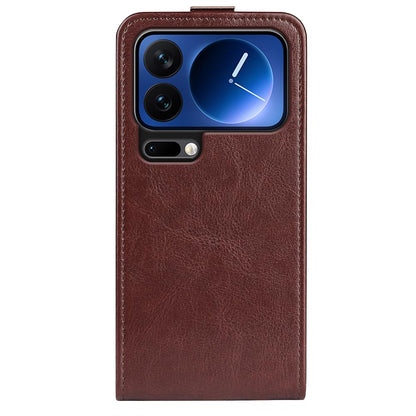 Xiaomi 17 Pro Texture Vertical Flip Leather Wallet Case with Card Slot, PU TPU Shockproof Protective Cover, Anti-Drop Magnetic Folio Phone Case