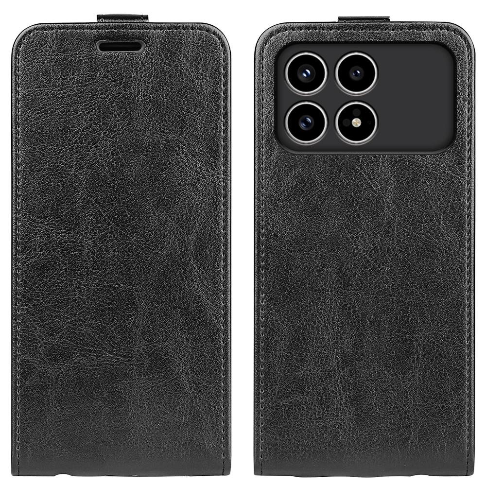 Xiaomi Poco F8 Pro 5G Texture Vertical Flip Leather Wallet Case with Card Slot, PU TPU Shockproof Protective Cover, Anti-Drop Magnetic Folio Phone Case
