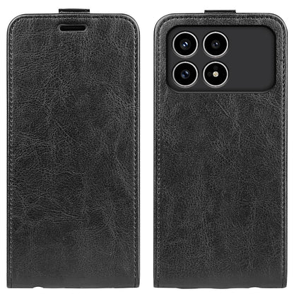 Xiaomi Poco F8 Pro 5G Texture Vertical Flip Leather Wallet Case with Card Slot, PU TPU Shockproof Protective Cover, Anti-Drop Magnetic Folio Phone Case