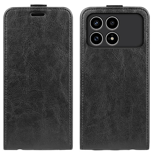 Xiaomi Poco F8 Pro 5G Texture Vertical Flip Leather Wallet Case with Card Slot, PU TPU Shockproof Protective Cover, Anti-Drop Magnetic Folio Phone Case