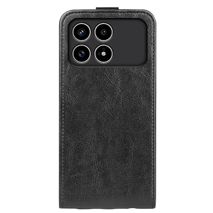Xiaomi Poco F8 Pro 5G Texture Vertical Flip Leather Wallet Case with Card Slot, PU TPU Shockproof Protective Cover, Anti-Drop Magnetic Folio Phone Case