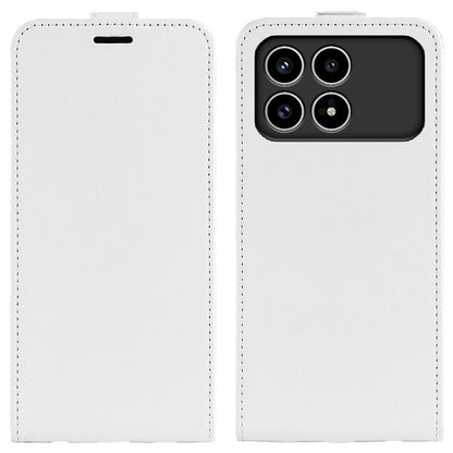 Xiaomi Poco F8 Pro 5G Texture Vertical Flip Leather Wallet Case with Card Slot, PU TPU Shockproof Protective Cover, Anti-Drop Magnetic Folio Phone Case