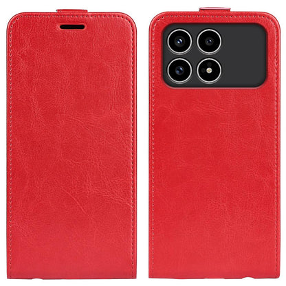 Xiaomi Poco F8 Pro 5G Texture Vertical Flip Leather Wallet Case with Card Slot, PU TPU Shockproof Protective Cover, Anti-Drop Magnetic Folio Phone Case