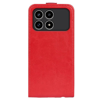 Xiaomi Poco F8 Pro 5G Texture Vertical Flip Leather Wallet Case with Card Slot, PU TPU Shockproof Protective Cover, Anti-Drop Magnetic Folio Phone Case