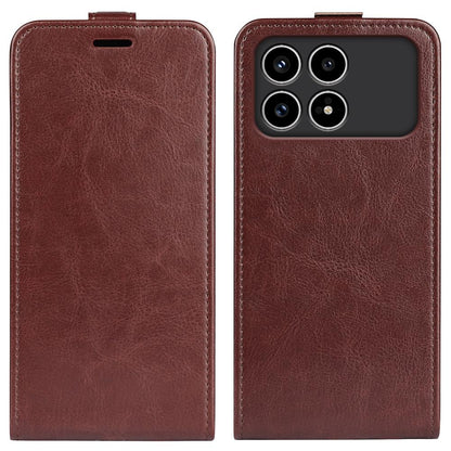 Xiaomi Poco F8 Pro 5G Texture Vertical Flip Leather Wallet Case with Card Slot, PU TPU Shockproof Protective Cover, Anti-Drop Magnetic Folio Phone Case