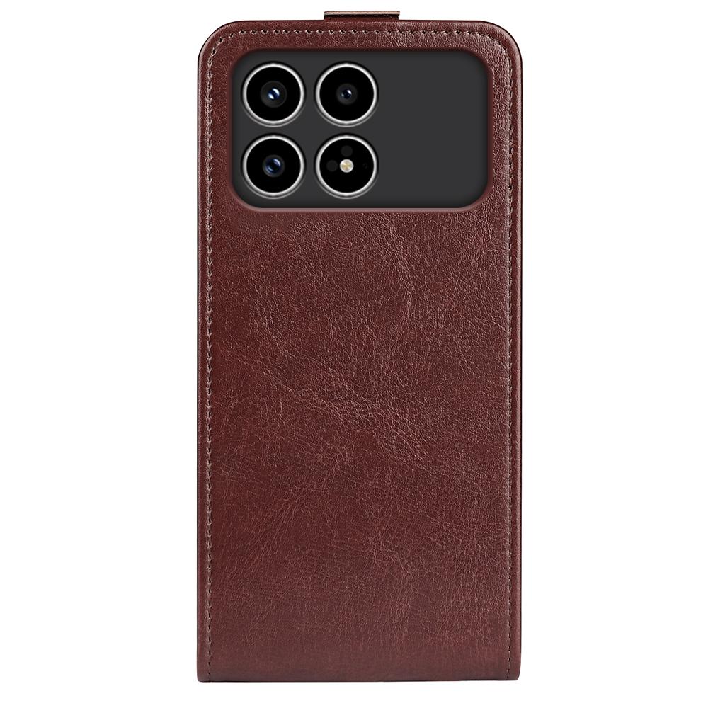 Xiaomi Poco F8 Pro 5G Texture Vertical Flip Leather Wallet Case with Card Slot, PU TPU Shockproof Protective Cover, Anti-Drop Magnetic Folio Phone Case